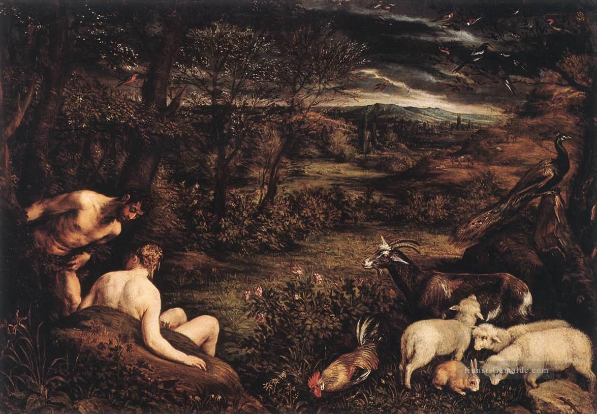 Garten Eden Jacopo Bassano Ölgemälde